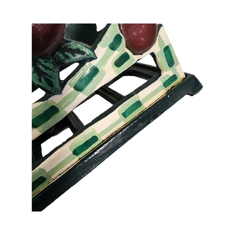 Vintage‎ Cast Iron Napkin Holder Apple Design Country Kitchen Decor